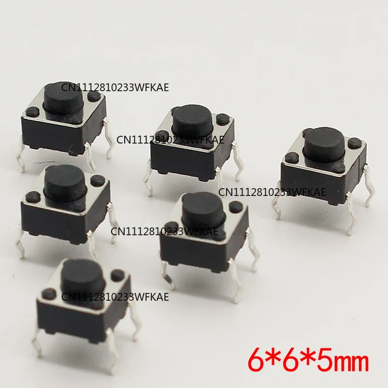 Push Button Tactile - 50 peças/lote 6x6x5MM 4PIN G90 Microinterruptor