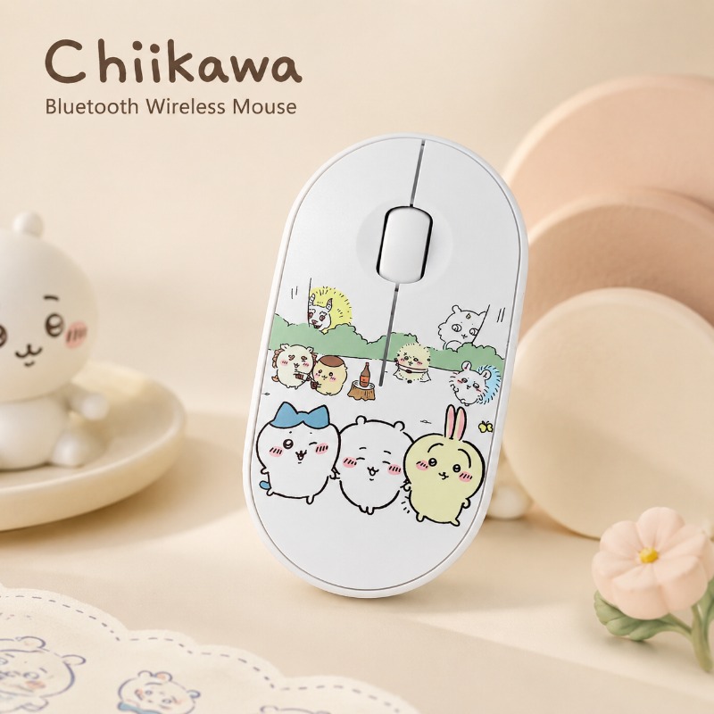 Diy Mouse Electronics - Mouse Sem Fio Bluetooth Chiikawa Fofo,