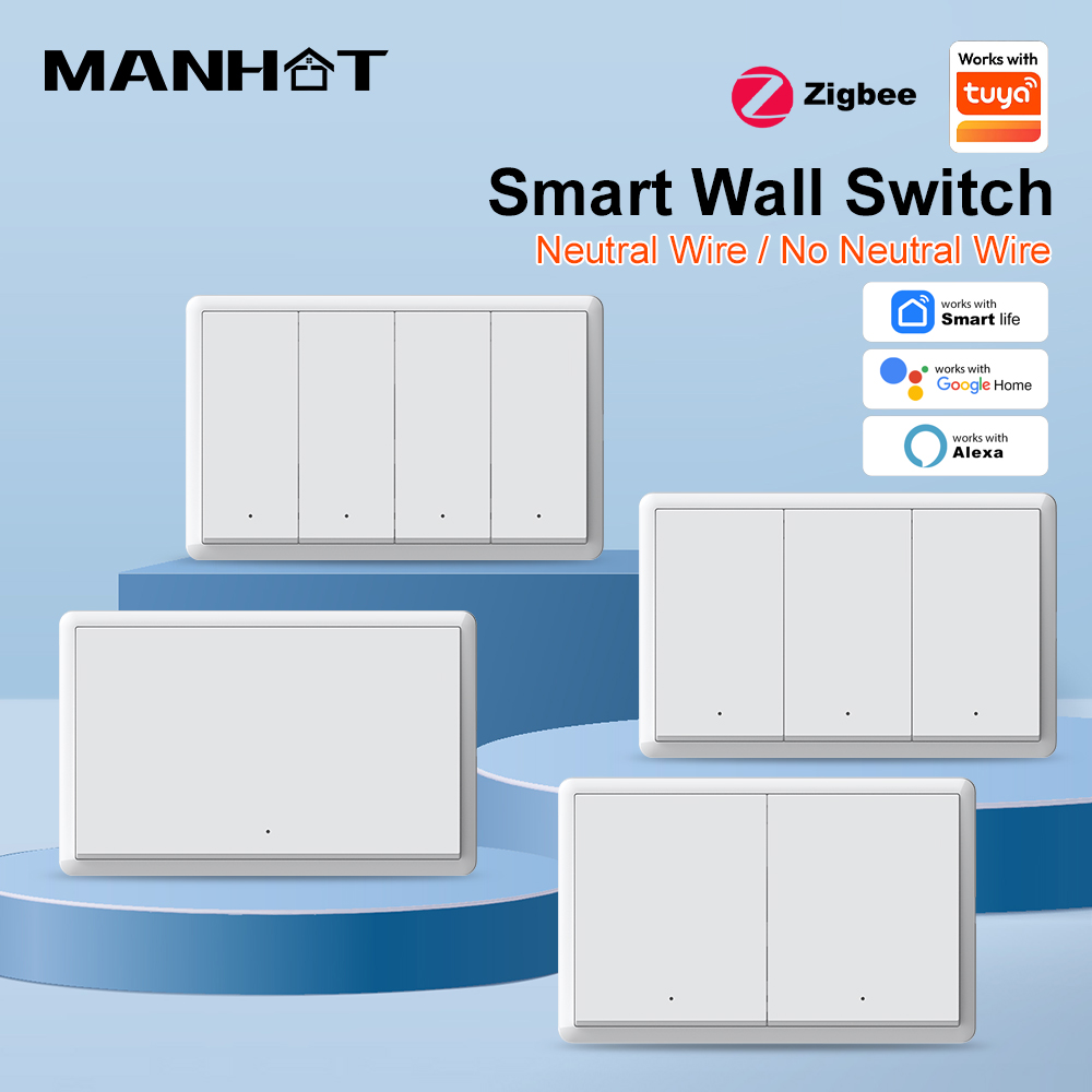 Push Button Tactile - Interruptor Inteligente ZigBee3.0 Sem Fio Neutro,