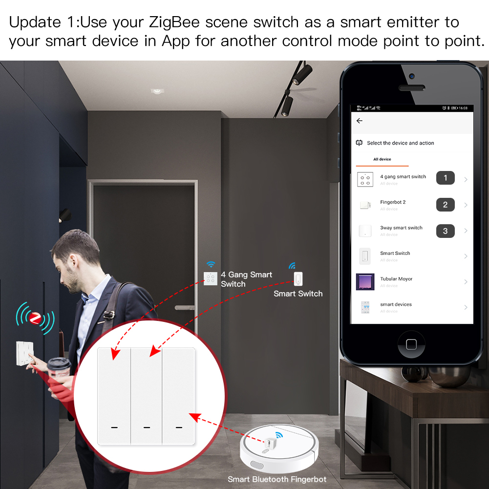 Moes tuya zigbee interruptor d - Push Button Tactile avaliação e preço