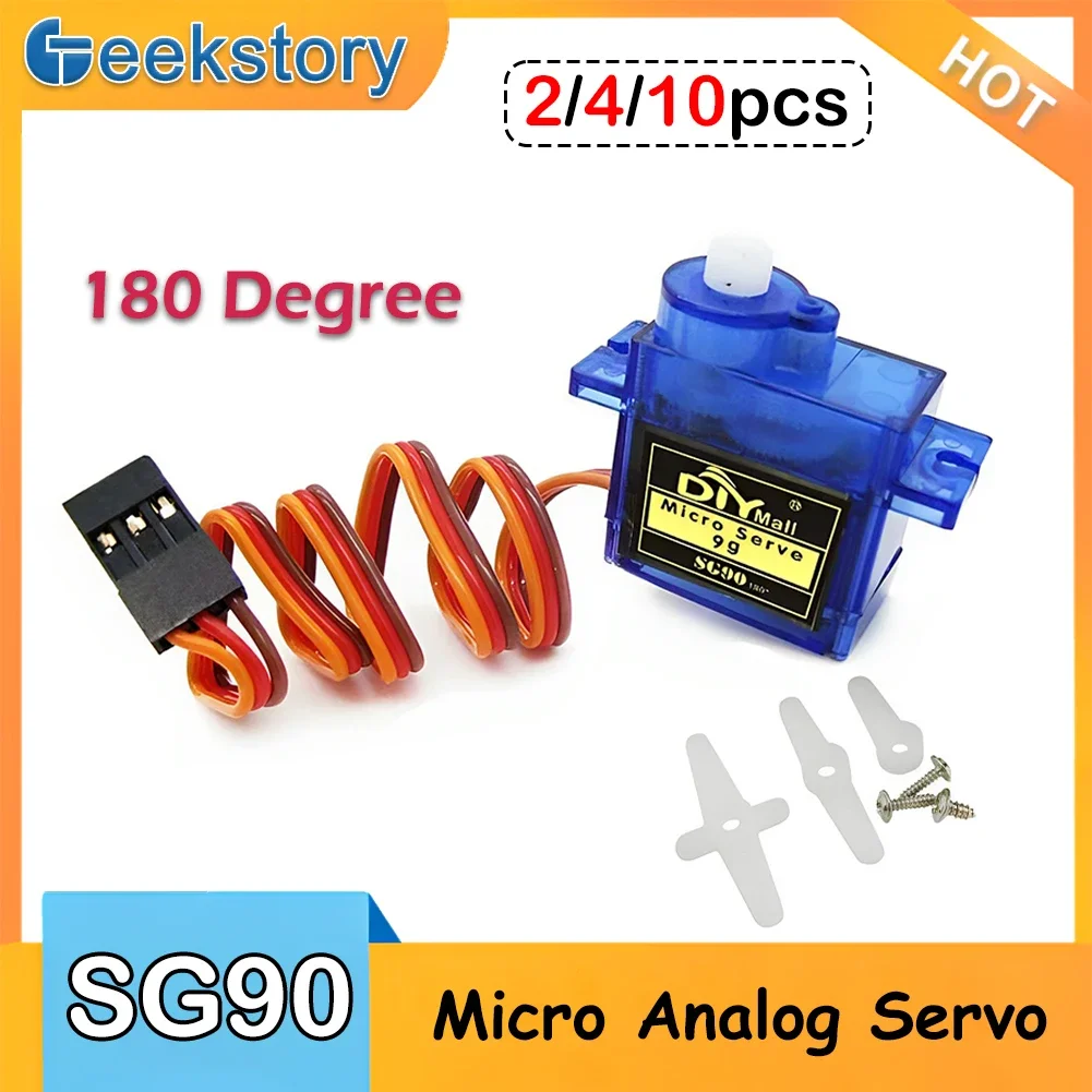 2/4/10 pçs sg90 servo motor 9g - Servo Motor Sg90 avaliação e preço