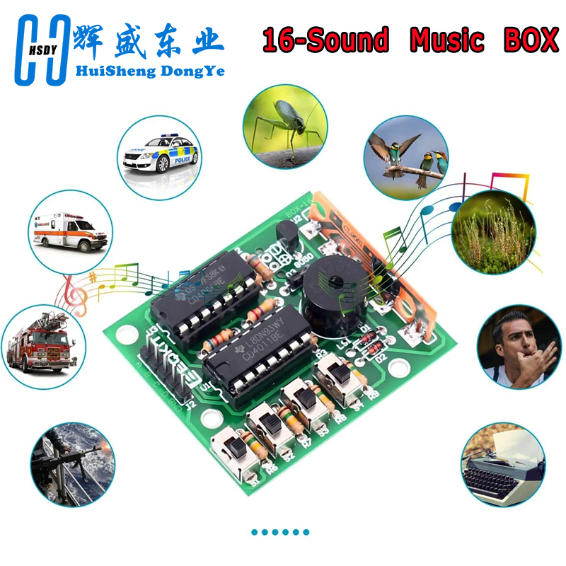 16 caixa de som de música-16 p - Diy Electronics Game avaliação e preço