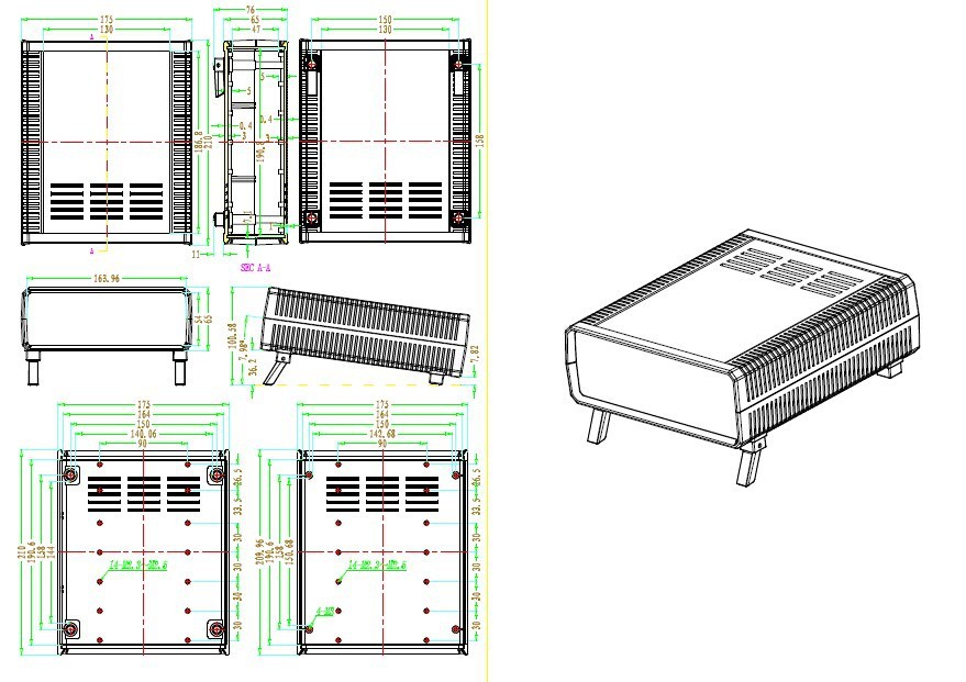 Caixa de plástico abs 210*175* - Diy Electronics Wire avaliação e preço